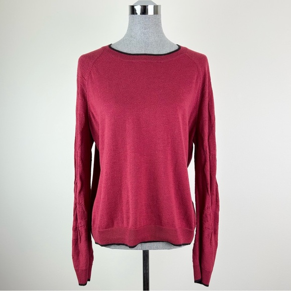 Smartwool Womens Edgewood Crew Sweater Pomegranate Heather - Picture 1 of 8